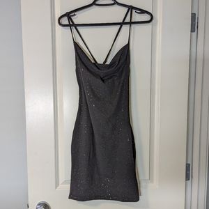 Little black dress with sparkles - Shein
